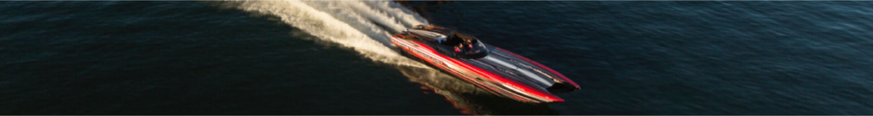 Speed Boat Racing Across Lake Powell